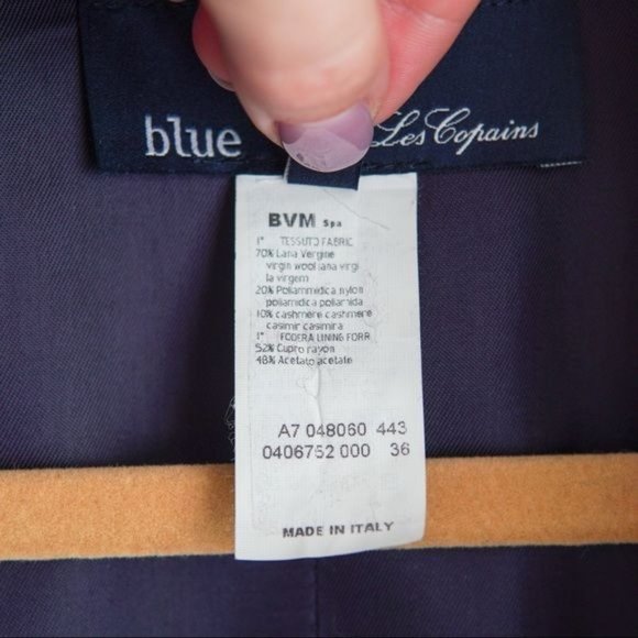 NEW Les Copains Stand Collar Navy Military Coat 42EU - Picture 5 of 8